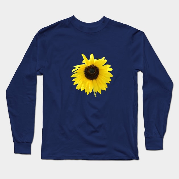 Blooming Sunflower Summer Flower Closeup Long Sleeve T-Shirt by oknoki